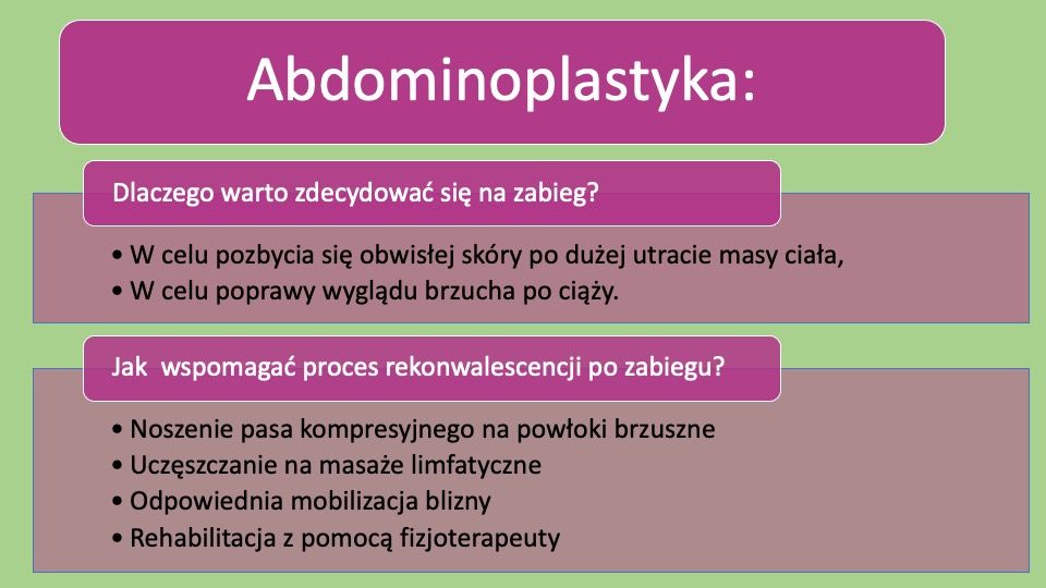 abdominoplastyka rekonwalescencja
